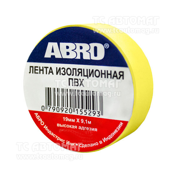 Изолента ET-912-YE ABRO желтая