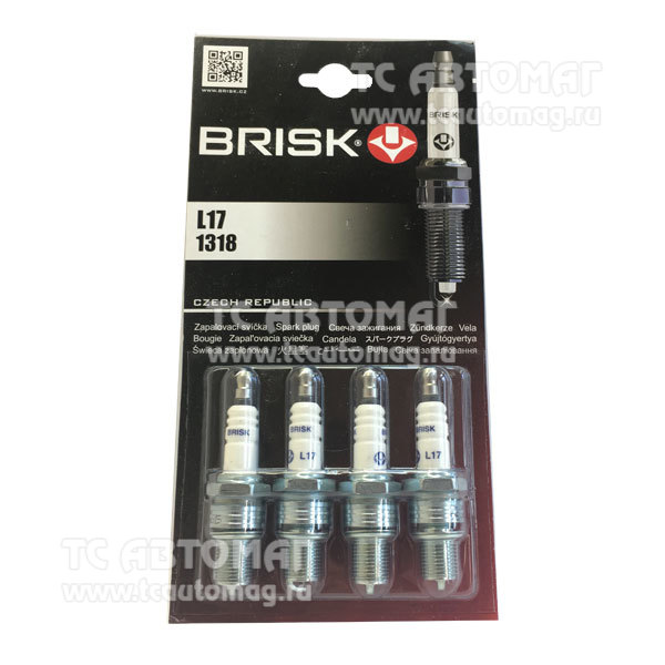 Свечи Brisk L17- J new Classic (дв.406) 1318