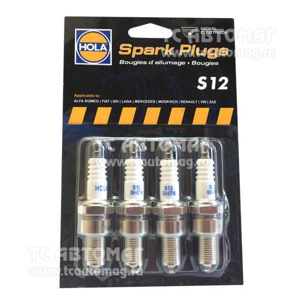 Свечи HOLA S12 2101-07, 2121 карбюратор 0,7 к/т-4шт.