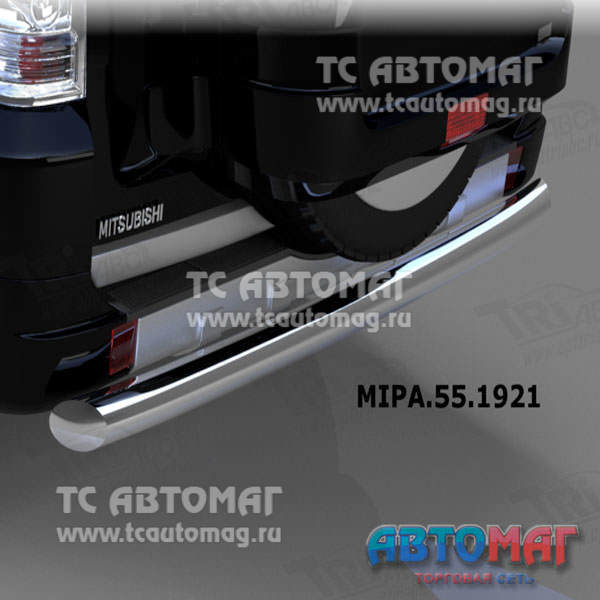 Защита заднего бампера Mitsubishi Pajero 4 2011- d76 MIPА .55.1921 ГлС