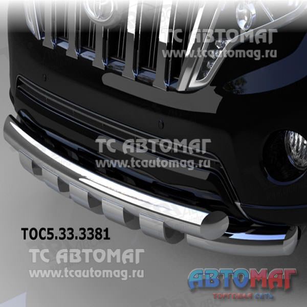 Защита переднего бампера Toyota Land Cruiser Prado 150 09-13 2-я Shark TOC5.33.3381 d70 ГлС