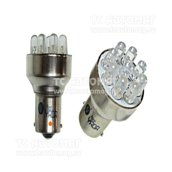 Светодиод 12V S25 (9SMD) BAY15d белый NY 901973