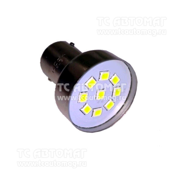 Светодиод 24V S25 (9LED) BA15s White NY 901978