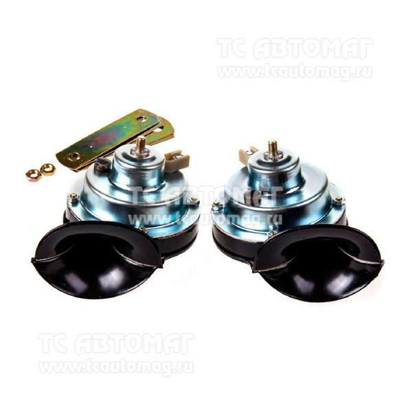 Сигнал звуковой (009) FOR LADA d=87мм 12V 105dВ улитка сталь/пластик. 2шт. SKYWAY