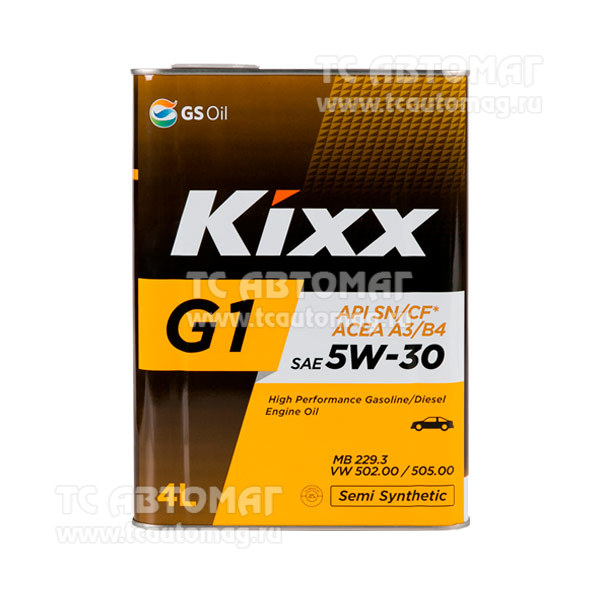 Масло Kixx G1 SN 5W30 4л.синт. мет.