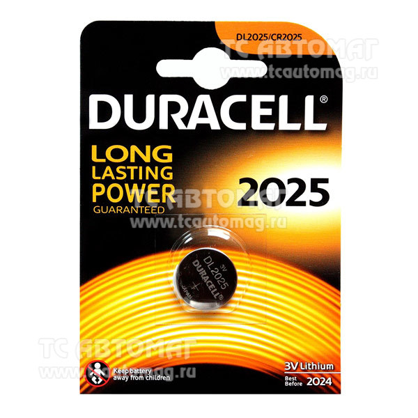 Батарейка DURACELL CR2025  (1шт)  K2