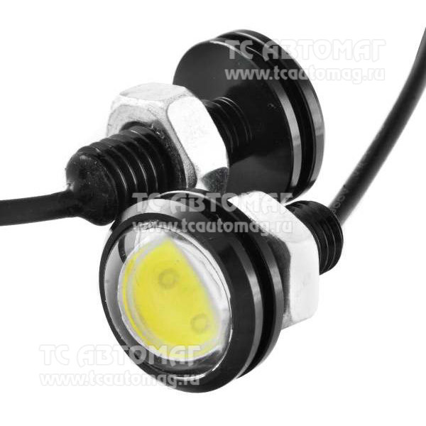 Лампа 12V 1.5W +1 диод для дневного ходового огня Белая 25*35*25 SKYWAY 2шт