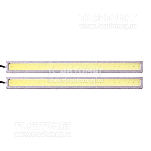Дневные ходовые огни KS1 174*4*16 СОВ провода серебристый корпус (2шт)