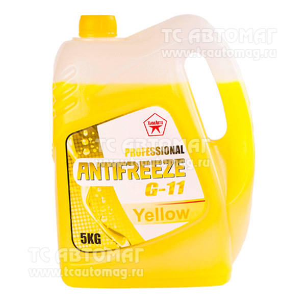 Антифриз G11 (-40)  PROFESSIONAL.  5кг (желтый) ХимАвто (стяжка 3 шт.)