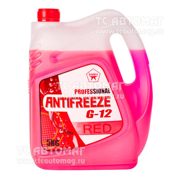 Антифриз G12 (-40) PROFESSIONAL  5кг (красный) ХимАвто (стяжка 3 шт.)