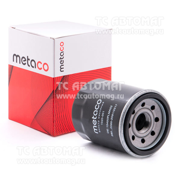 Фильтр масляный Мetaco 1020-001 OEM 15400PLMA02 Honda, Honda Civic 4D (2006-2012), Honda Accord VII (2003-2008)