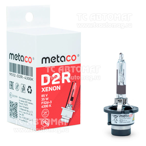 Лампа ксенон D2R 4300К 12V 35W P32d-3 Metaco  (уп.10 шт.)