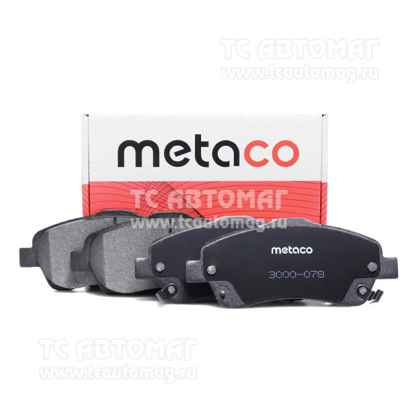 Колодки тормозные перeдние Metaco 3000-078, OEM 04465YZZEB Toyota, Toyota Avensis II (2003-2008), Toyota Corolla E12 (2001-2007)