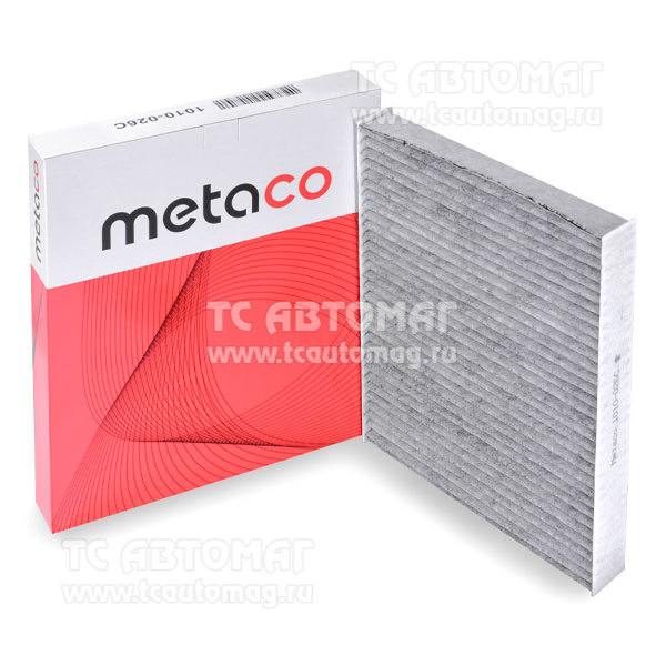 Фильтр cалона Мetaco 1010-026C, OEM 6Q0819653B VAG, Skoda Fabia (2007-2015), Skoda Fabia (1999-2007) УГОЛЬНЫЙ