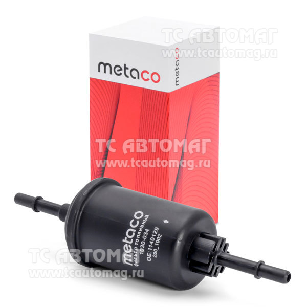 Фильтр топливный Мetaco 1030-034, OEM 1140129 Ford, Ford Fiesta (2001-2008), Ford Fusion (2002-2012)