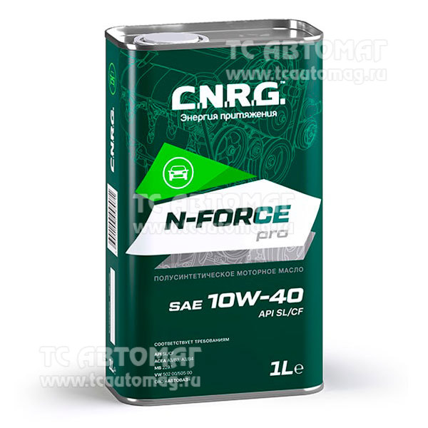 Масло C.N.R.G. N-Force Pro 10W-40 1л п/синтетика (металл) API SL/CF, ACEA A3/B4 CNRG-017-0001 (уп.12)