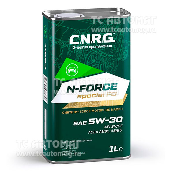 Масло C.N.R.G. N-Force Special FO  5W-30 1л синтетика (металл) API SN/CF, ACEA A5/B5 CNRG-023-0001 (уп.12)