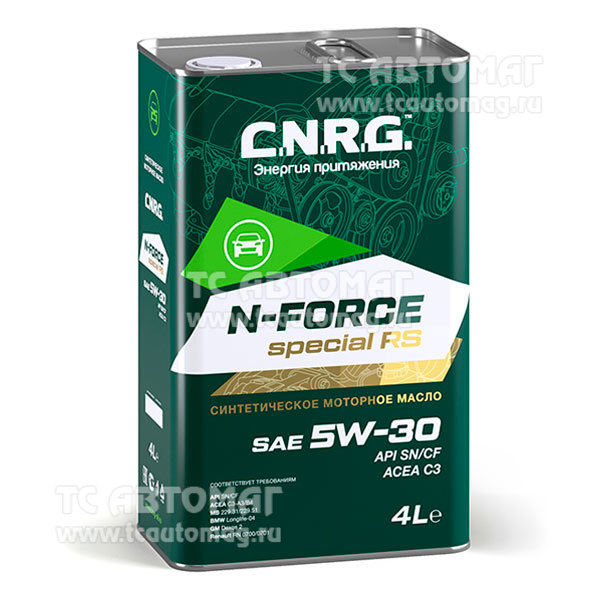 Масло C.N.R.G. N-Force Special RS  5W-30 4л синтетика (металл) API SN/CF, ACEA С3 CNRG-024-0004 (уп.4)