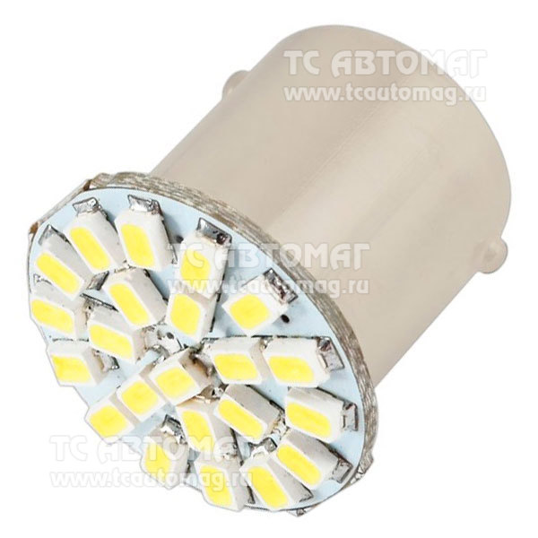 Светодиод 12V/21W S25 22SMD белый CПУТНИК SKYWAY S08201051