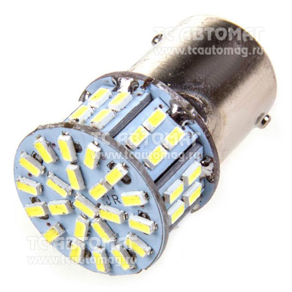 Светодиод 24V/21W S25 50SMD белый CПУТНИК SKYWAY S08202025