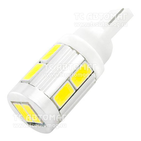 Светодиод 12V/5W T10 10SMD б/ц белый SKYWAY S08201106