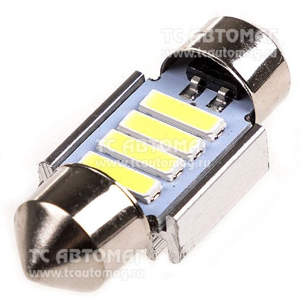 Светодиод 12V/5W T11 4SMD 31мм салон обманка белый SKYWAY S08201310