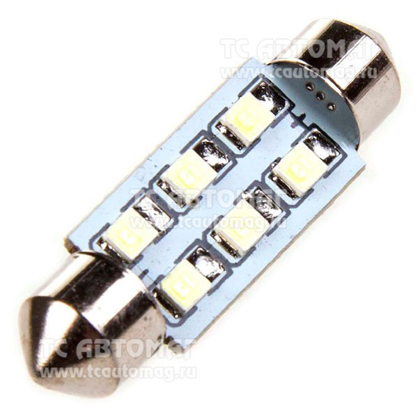 Светодиод 24V/5W T11 6SMD 39мм салон белый SKYWAY S08202020