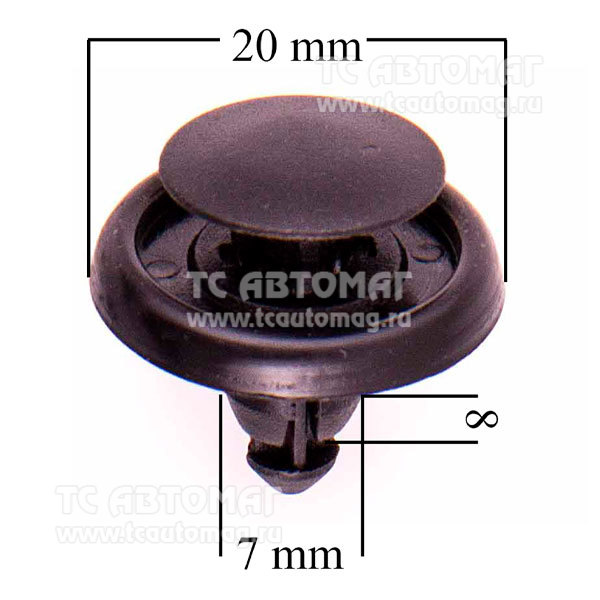 Пистон крепёжный 075 TOYOTA VENZA/ CAMRY/ AYGO/ PREMIO LEXUS GS300/ LX570 (min25) (OEM: 90467-07166, KJ-490) SKYWAY S05601075