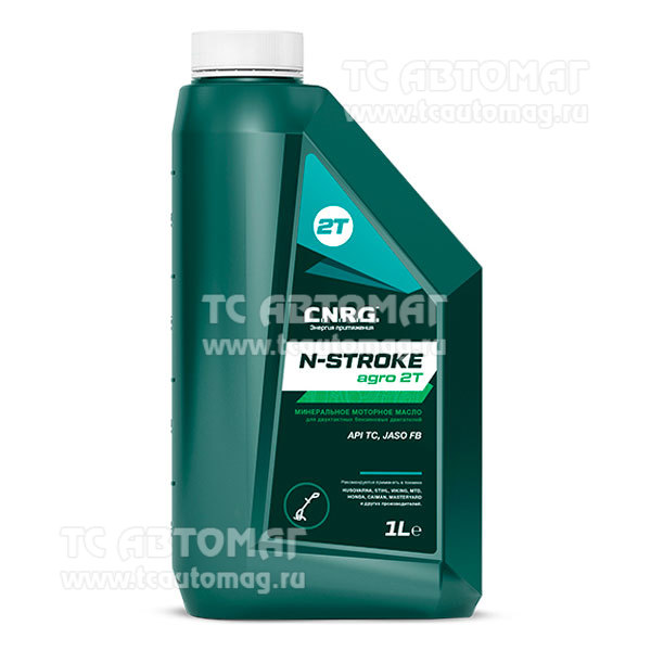 Масло C.N.R.G. N-Stroke Agro 2T 1л. CNRG-156-0001 минеральное для 2-х тактных двигателей садовой техники API TC; JASO FB (уп.12)