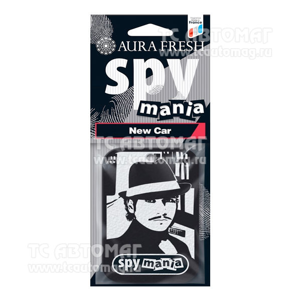 Ароматизатор AURA FRESH SPY MANIA New Car картон 23104