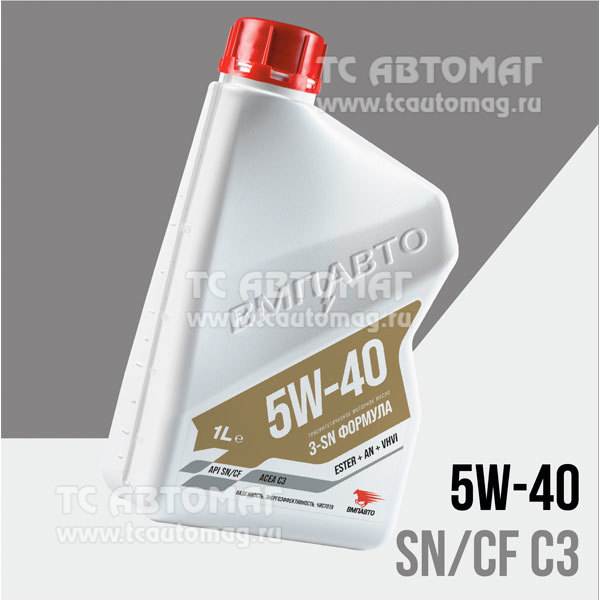 Масло моторное ВМПАВТО 3-SN С3 5w40 1л синтетика (С3, SN/CF), 9226