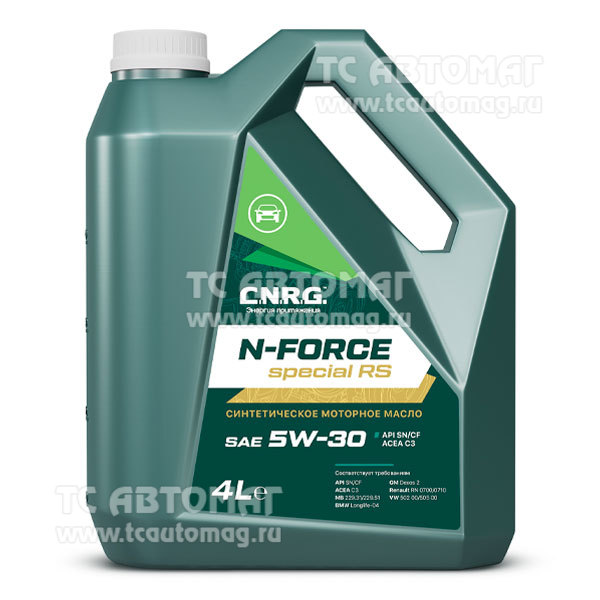 Масло C.N.R.G. N-Force Special RS 5W-30 4л синт API SN/CF (пластик) , ACEA С3 CNRG-024-0004P (уп.4)