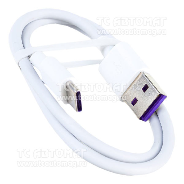 Кабель для зарядки Android USB - TYPE-C 5А 0,5м белый (TPE) 908964 Nord YADA